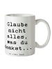 Mr. & Mrs. Panda Teetasse Spruch Selbstvertrauen und Klarheit mi... in Weiß