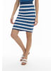 faina Damen Strick Midirock in Blau Mehrfarbig