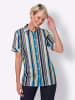 Sieh an! Bluse in marine-pistazie-gestreift