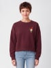 wat? Apparel Sweatshirt Gartenzwerg in Weinrot