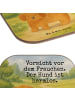 Mr. & Mrs. Panda Glas-Untersetzer Hund Flauschig Design mit Spruch in Weiß