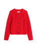 Marc O'Polo Cropped Oversize-Zip-Cardigan in Bright Red