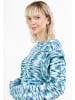 myMo Damen Strickpullover in Blau Mehrfarbig