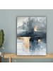MuchoWow Leinwand bilder Abstrakte Kunst gold grau (BxH)