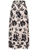 Cloud5ive Cloud5ive Maxi Skirt with side slit and floral print in beige/black