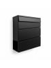 relaxdays Briefkasten in Schwarz - (B)35,5 x (H)37,5 x (T)10,5 cm