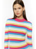myMo Damen Rippstrickpullover in Pink Mehrfarbig