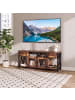 relaxdays TV Lowboard in Braun/ Schwarz - (B)180 x (H)60 x (T)40 cm