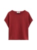 Marc O'Polo Ärmelloser Feinstrick-Pullover loose in Tall Poppy