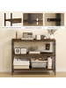 HOMCOM Konsolentisch-101L x 35B x 80H cm-Rustikal-Braun