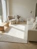 KADIMA DESIGN Teppich Kurzflor mit Zen-Dessin, pflegeleicht und flach im Aufbau in Creme