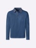 WITT WEIDEN Langarm-Poloshirt in jeansblau