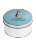 Mr. & Mrs. Panda Kaffeedose Pinguin Blumen mit Spruch in Eisblau