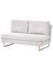 Beliani Schlafsofa JERSLEV in Weiß/Braun - (W) 150 x (H) 87 x (L) 84 cm
