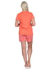 NORMANN Shorty Schlafanzug kurz Schriftzug - 75128 in apricot