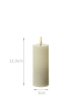 Adilina 4x LED Kerze LINA Echtwachs Rustik-Optik 5x12,5cm in creme