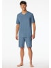 Schiesser Pyjama kurz für Herren in blau