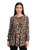 Betty Barclay Schlupfbluse mit Plissee in Schwarz/Beige