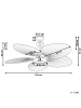 Beliani Deckenventilator mit Licht BORMEJO in Gold/Beige - (W) 130 x (H) 42 x (L) 130 cm