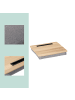relaxdays Laptopkissen in Natur/ Grau - (B)46 x (H)5,5 x (T)35 cm