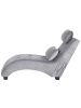 Beliani Chaiselongue SIMORRE in Grau/Schwarz/Silber - (W) 157 x (H) 82 x (L) 66 cm