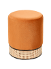 Beliani Pouf YANKTON in Orange - (W) 35 x (H) 42 x (L) 35 cm