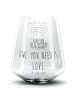 Mr. & Mrs. Panda Whiskyglas Eulen Liebe mit Spruch in Transparent