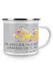 Mr. & Mrs. Panda Camping Tasse 14. Hochzeitstag Elfenbeinhochzei... in Heather Grey