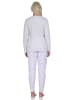 NORMANN Verspielte langarm Schlafanzug Pyjama floralen Muster - 79806 in grau