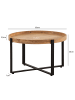 FineBuy Couchtisch in Braun / Akazie / 60x60x35