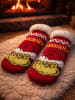The Grinch The Grinch Hüttensocken Haussocken Kuschelsocken Wintersocken Socken in rot