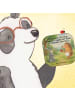 Mr. & Mrs. Panda Glas-Untersetzer Hase Igel Design mit Spruch in Weiß