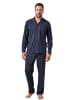 JP1880 Langer Schlafanzug in navy blau