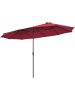 COSTWAY Doppelsonnenschirm 470 x 280 cm in Rot