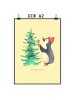 Mr. & Mrs. Panda wanddeko Pinguin Weihnachtsbaum ohne Spruch in Gelb Pastell