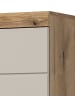 Inn.Furn Hochschrank Sand Kaschmir, Evoke Eiche, Badschrank, 6 Fächer, 37 cm