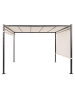 Beliani Garten-Pergola PARGA in Beige/Schwarz - (W) 310 x (H) 215 x (L) 310 cm