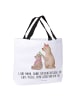 Mr. & Mrs. Panda Strandtasche Bär Kind mit Spruch in Weiß