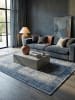 KADIMA DESIGN Flachgewebe-Teppich Handgewebt COQUET Pflegeleicht Vintage in Blau