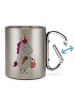 Mr. & Mrs. Panda Thermotasse Einhorn Vegan ohne Spruch in Silber