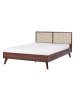 Beliani Doppelbett MONPAZIER in Braun - (W) 147 x (H) 99 x (L) 209 cm