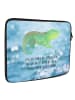 Mr. & Mrs. Panda Notebook Tasche Krokodil mit Spruch in Oceanblue