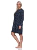 NORMANN Frottee langarm Nachthemd - 82118 in marine