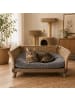 UNUS Hundebett Hundekorb aus Weide in Grau