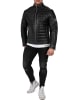 Reichstadt Herren Slim Fit Echtlederjacke Echtleder in Black