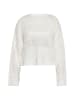 Swirly Damen Pullover in Weiss
