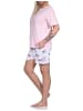 NORMANN Schlafanzug kurzarm Shorty floraler Print 125 205 212 in rosa