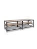 relaxdays TV-Lowboard in Braun/ Schwarz - (B)180 x (H)52 x (T)39 cm
