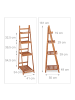 relaxdays Blumentreppe in Braun - (B)41 x (H)161 x (T)50 cm