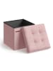 SONGMICS Sitzbank Minota in Rosa - (B)38 x (H)38 x (T)38 cm